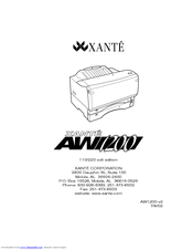 Xante AW 1200 User Manual