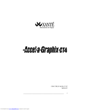 Xante Accel-a-Graphix-CT4 User Manual