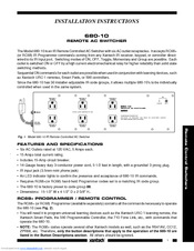 Xantech 680-10 Installation Instructions