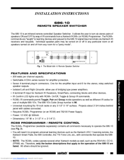 Xantech 686-10 Installation Instructions
