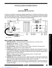 Xantech AC2 Installation Instructions Manual