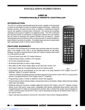 Xantech URC-2 Installation Instructions Manual