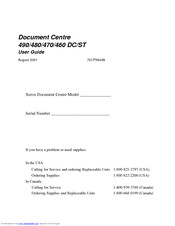 Xerox 470CX WorkCentre Inkjet User Manual