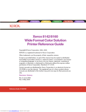 Xerox 8160 Reference Manual