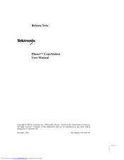 Tektronix Phaser CopyStation User Manual