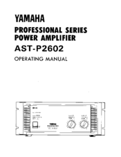 Yamaha AST-P2602 Operating Manual