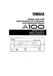 Yamaha A100 Operation Manual