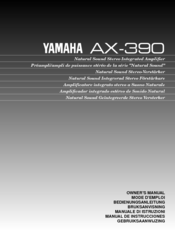 Yamaha AX-390 Owner's Manual