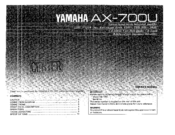 Yamaha AX-700U Owner's Manual