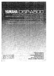 Yamaha DSP-A500 Owner's Manual