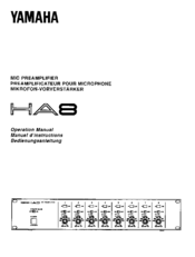 Yamaha HA8 Operation Manual