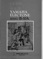 Yamaha Electone B-10A Playing Manual