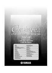 Yamaha Clavinova CVP-207 Data List
