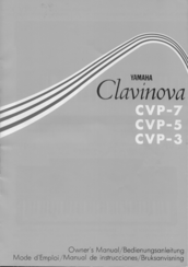 Yamaha Clavinova CVP-5 Owner's Manual