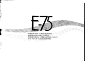 Yamaha Electone E-75 User Manual