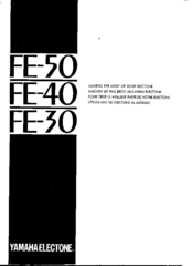 Yamaha Electone FE-50 User Manual
