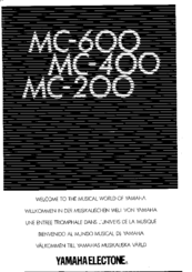 Yamaha Electone MC-600 User Manual