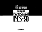 Yamaha PortaSound PCS-30 Owner's Manual