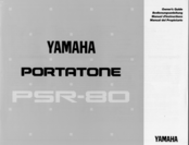 Yamaha PortaTone PSR-80 Owner's Manual