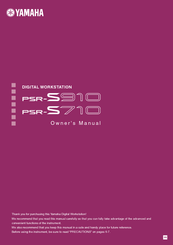 Yamaha PSR-S710 Owner's Manual