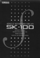 Yamaha SK-100 Owner's Manual