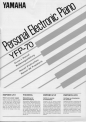 Yamaha YFP-70 Owner's Manual
