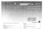 Yamaha TX-77 Owner's Manual