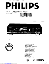 PHILIPS CD751/00 Instructions For Use Manual
