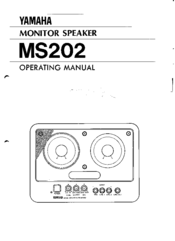 Yamaha MS202 Operating Manual