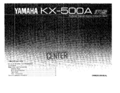 Yamaha KX-500A Owner's Manual