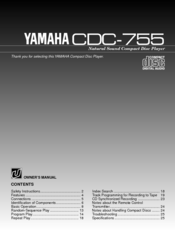 Yamaha CDC-755 Owner's Manual