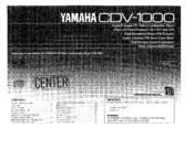 Yamaha CDV-1000 Owner's Manual