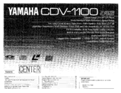 Yamaha CDV-1100 Owner's Manual