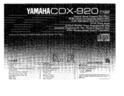 Yamaha CDX-920 Owner's Manual