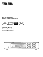 Yamaha AD8X Operation Manual