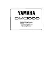 Yamaha DMC1000 Operatiing Manual