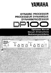 Yamaha DP100 Operation Manual