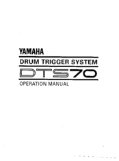 Yamaha DTS70 Operation Manual