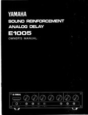 Yamaha E1005 Owner's Manual