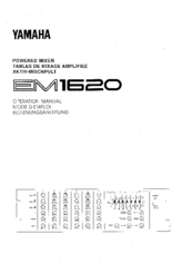 Yamaha EM-1620 Operation Manual