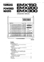 Yamaha EMX300 Operating Manual