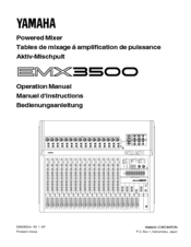 Yamaha EMX3500 Operation Manual