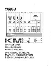 Yamaha KM602 Operating Manual