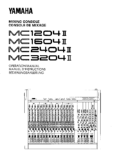 Yamaha MC2404II Operation Manual