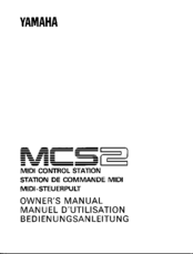 Yamaha MCS2 Owner's Manual