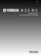 Yamaha MDX-M5 Owner's Manual