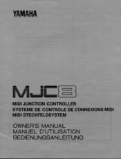 Yamaha MJC8 Owner's Manual