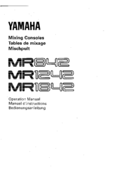 Yamaha MR1242 Operation Manual