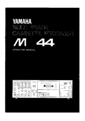 Yamaha MT44 Operating Manual
