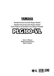 Yamaha PLG100-VL Owner's Manual